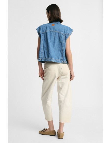 Trousers Vita Alta Con Fondo Taglio Vivo Please - Vestiti Firmati L...