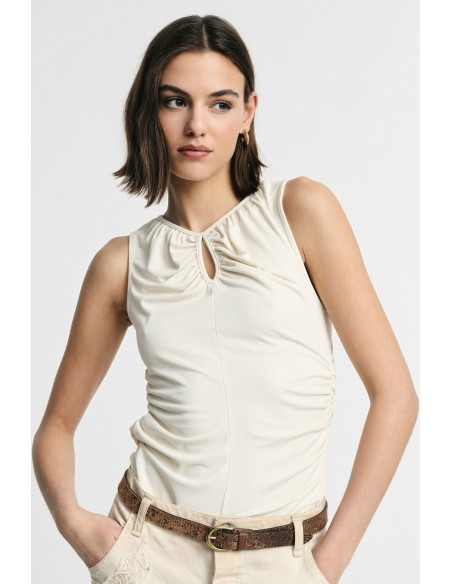 Top Senza Maniche Con Arricciature Laterali Please - Vestiti Firmat...