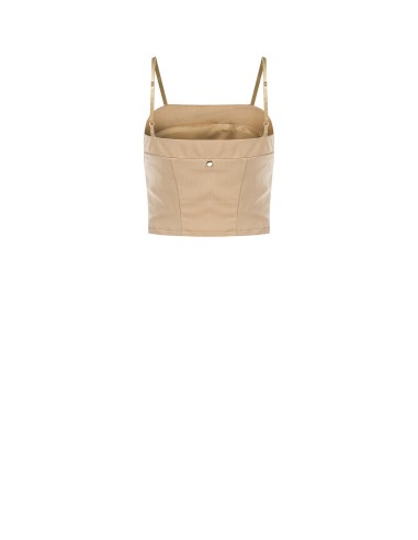 Crop Top Bustier com Elástico Atrás Rinascimento