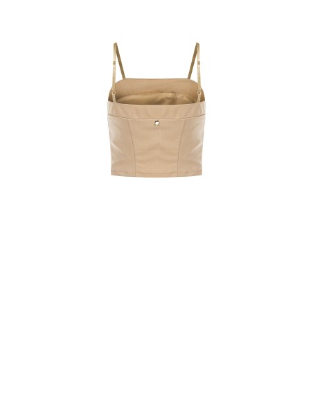 Crop Top Bustier com Elástico Atrás Rinascimento