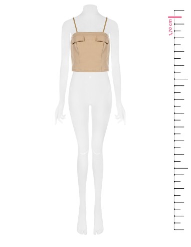 Crop top bustier com elástico atrás Rinascimento