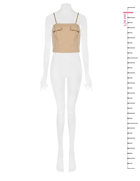 Crop top bustier com elástico atrás Rinascimento