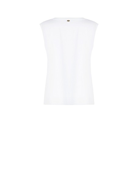 T-shirt Larga Sem Mangas Com Maxi Estampa E Tachas Em Forma de Estrelas Rinascimento