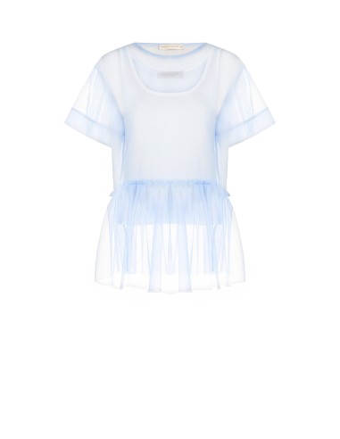 Top amplo em tule com folho e top de alças coordenado incluído Rinascimento