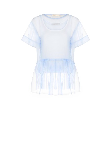 Top amplo em tule com folho e top de alças coordenado incluído Rinascimento