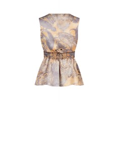 Top em raso com decote em V e franzido na cintura Rinascimento 2