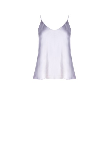 Top ajustado fluido em cetim Rinascimento