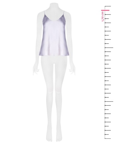 Top cintado fluido em cetim Rinascimento