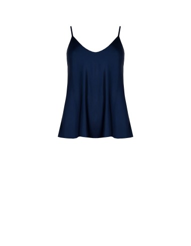 Top cintado fluido em cetim Rinascimento