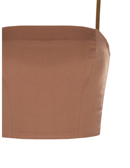 Top Bustier Em Mistura de Algodão com Laterais Elásticas Rinascimento