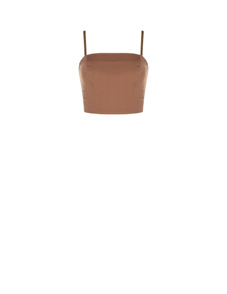 Top bustier em misto de algodão com laterais elásticas Rinascimento
