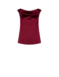 Top sem mangas em cetim pesado decotado nas costas Rinascimento