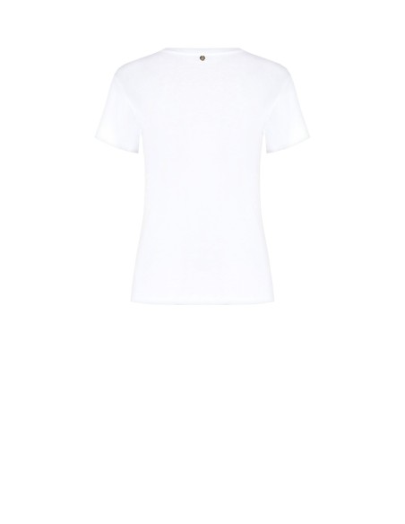 T-shirt regular em algodão com slogan laminado a ouro Rinascimento