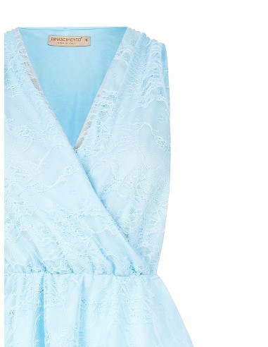 Top peplum em renda com decote em V cruzado Rinascimento