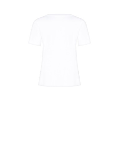 T-shirt regular em algodão com estampa de gato com óculos em strass Rinascimento