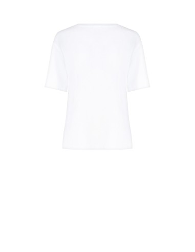 T-Shirt oversize em algodão com estampa Cherry Rinascimento