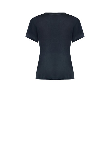 T-shirt regular em algodão com estampado estilo basebol vintage Rinascimento