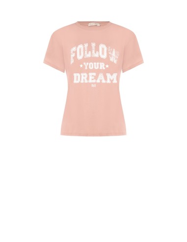 T-shirt corte regular em algodão com estampado estilo baseball vintage Rinascimento