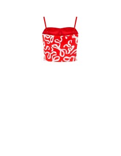 Crop Top Bustier com motivo de laços Rinascimento 2
