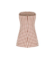 Top longo tipo faixa com estampa de quadradinhos Rinascimento 2