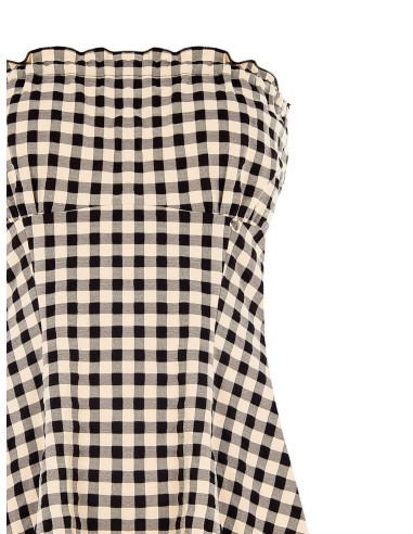 Top longo de faixa com estampa de quadrados Rinascimento