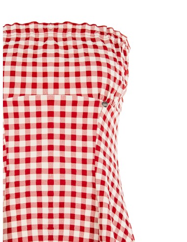 Top longo de faixa com estampa de quadrados Rinascimento