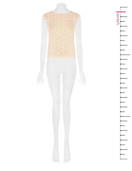 Blusa Ampla em Georgette Bordada com Flores Rinascimento