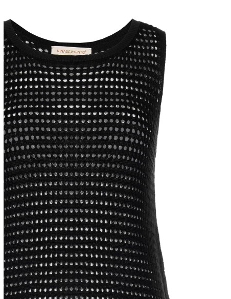 Top Longo Traforado com Franjas Rinascimento