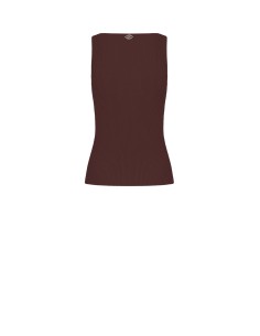 Top acinturado em malha canelada com lurex Rinascimento 2