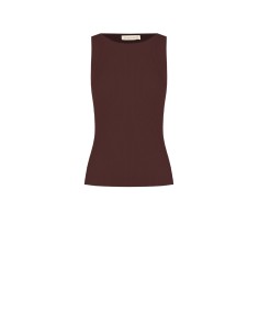 Top acinturado em malha canelada com lurex Rinascimento