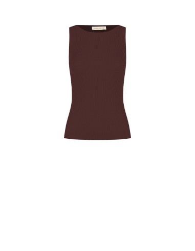 Top acinturado em malha canelada com lurex Rinascimento