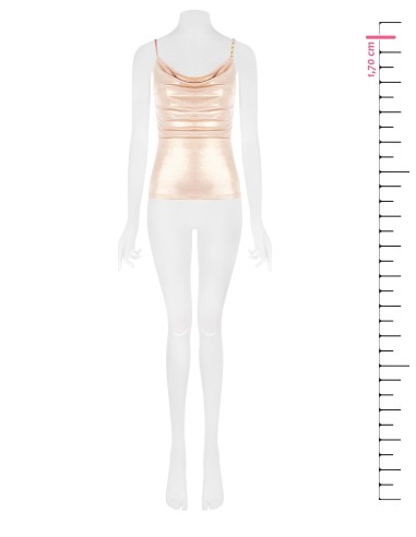 Top justo em malha com lurex Rinascimento