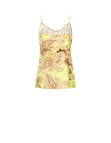 Top fluido em cetim estampado Rinascimento