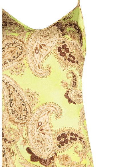 Top fluido em cetim estampado Rinascimento