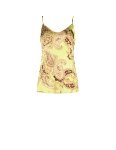 Top Fluido em Cetim Estampado Rinascimento