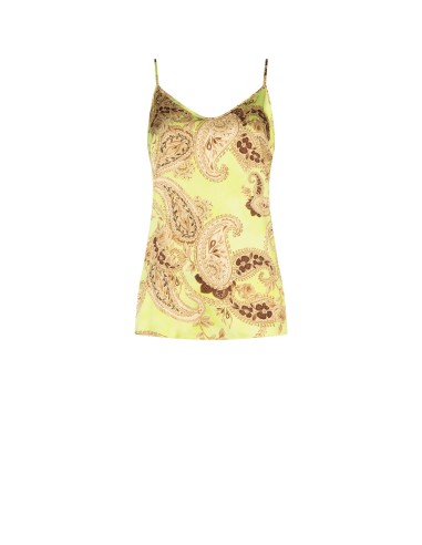 Top Fluido em Cetim Estampado Rinascimento