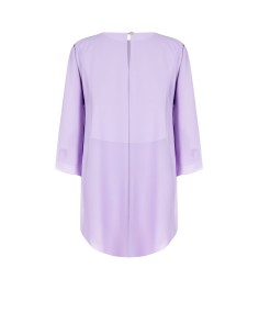 Blusa ampla assimétrica em cetim com mangas com efeito capa Rinascimento 2