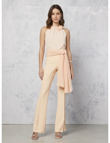 Blusa Fluida Em Trapézio Em Cetim Opaco Com Rosas Rinascimento