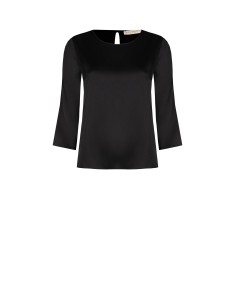 Blusa ampla quadrada em cetim com mangas 3/4 Rinascimento