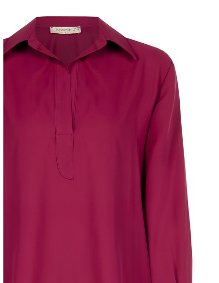 Camisa fluida em georgette sem botões Rinascimento