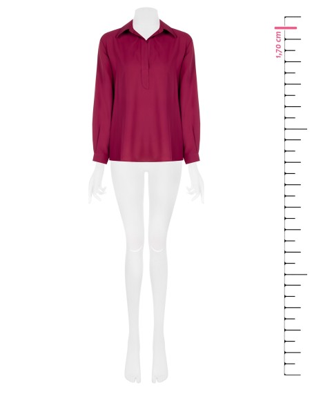Camisa Fluida em Georgette Sem Botões Rinascimento