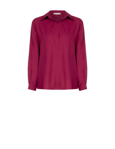 Camisa fluida em georgette sem botões Rinascimento