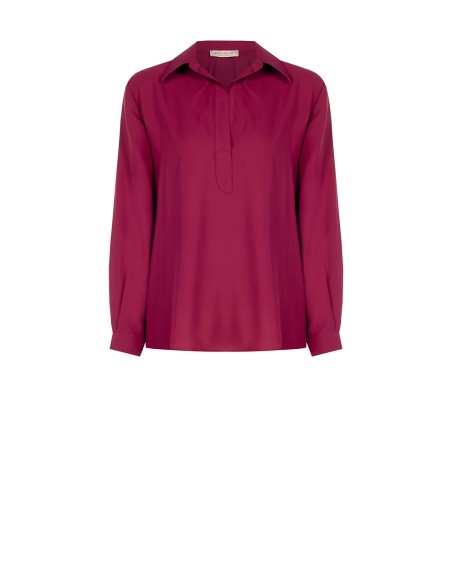 Camisa fluida em georgette sem botões Rinascimento