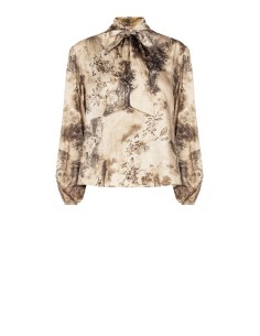 Blusa Fluida em Viscose com Gravatinha Rinascimento