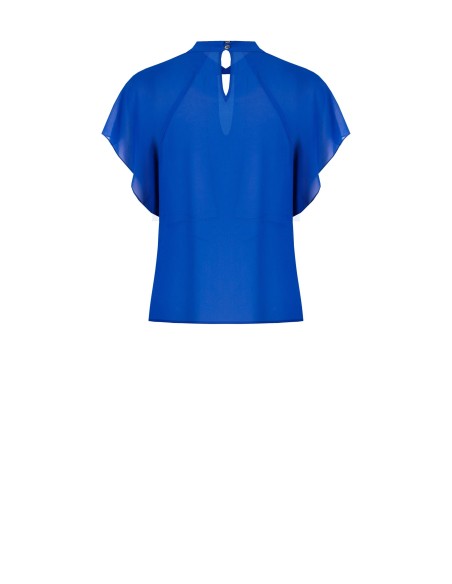 Blusa Fluida em Georgette com Maxi Folhos Rinascimento