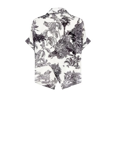 Camisa oversize assimétrica estampa jungle Rinascimento