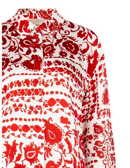 Camisa Oversize Em Viscose Rinascimento