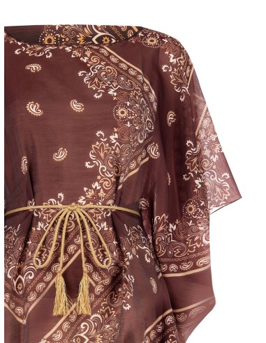 Blusa Kimono em Viscose com Cinto em Corda a Condizer Rinascimento