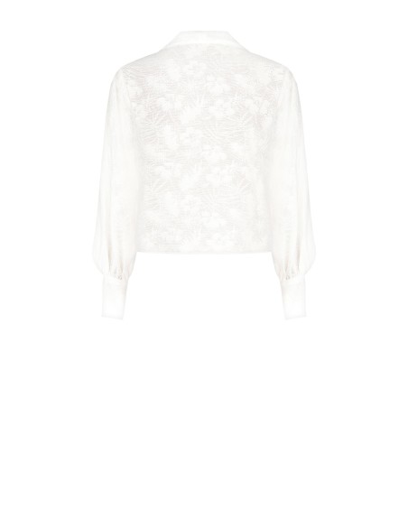 Blusa Ampla Em Mistura De Viscose Devoré Rinascimento