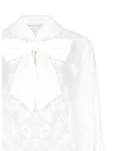 Blusa ampla em mistura de viscose devoré Rinascimento